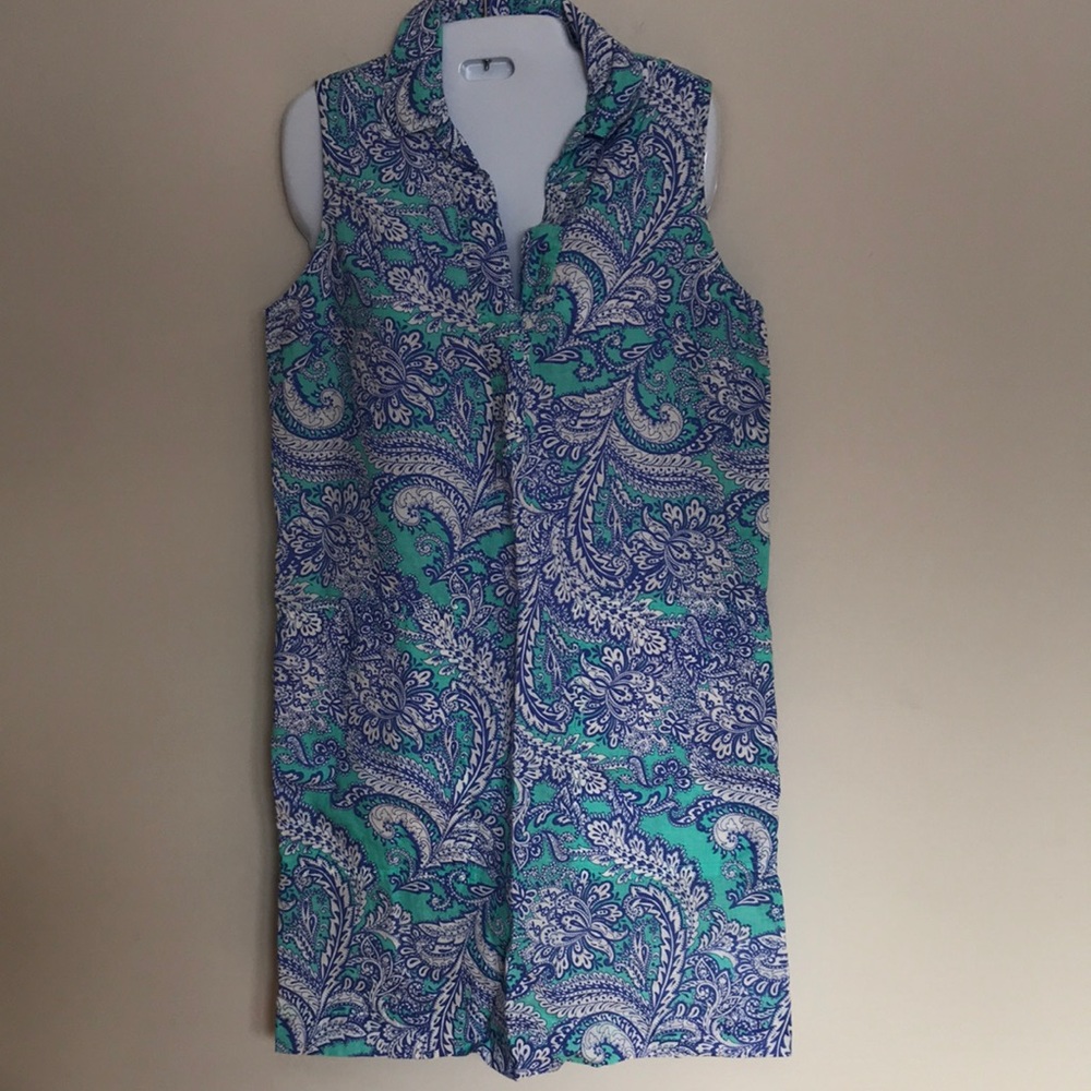 Cynthia Rowley 💯 Linen collared dress with side pockets.